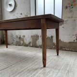 Farmhouse table in oak and walnut 2m