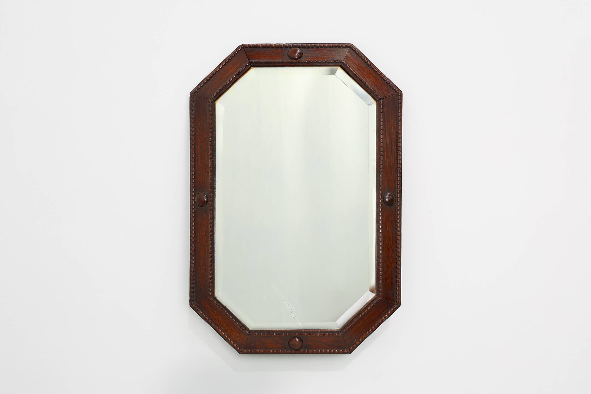 Miroir Art Déco français en bois, vers 1920