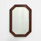 Miroir Art Déco français en bois, vers 1920