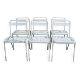 6 metal chairs Souvignet France, circa 1960