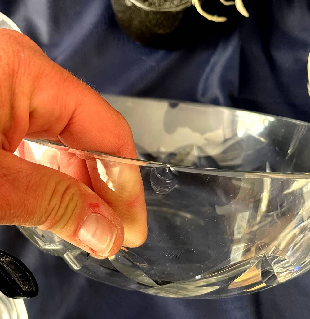 Baccarat fruit salad set salad bowl with 6 bowls table art