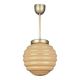 Vintage pink glass pendant lamp, Italy, 1950s