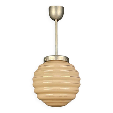 Suspension en verre rose, Italie, années 1950