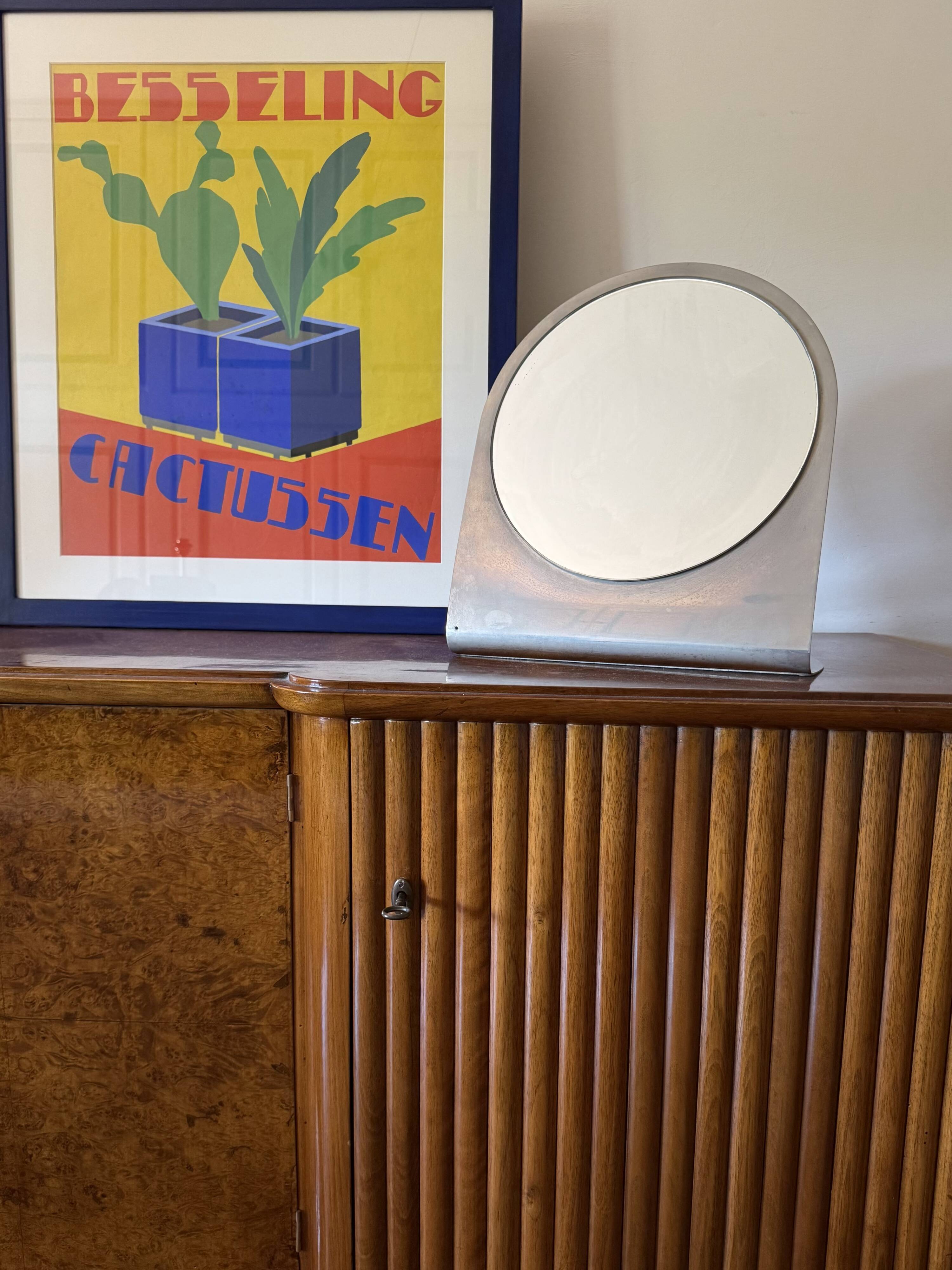 Mid-century table mirror / vanity, France 1970s