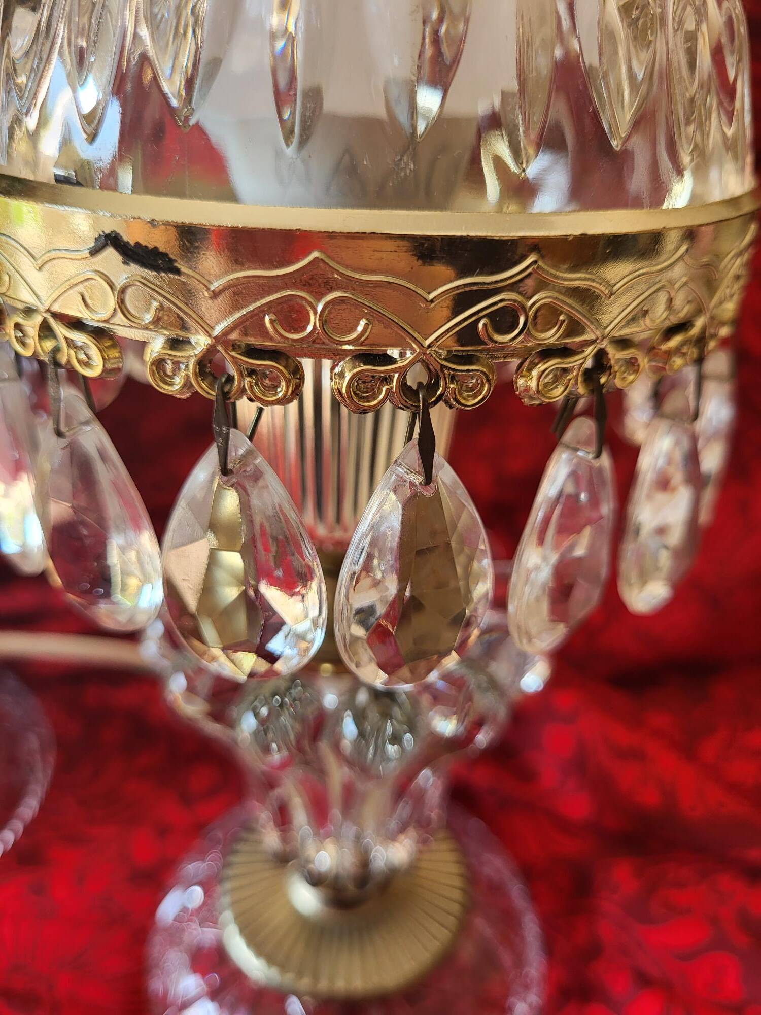 Pair of Michelotti glass lamps