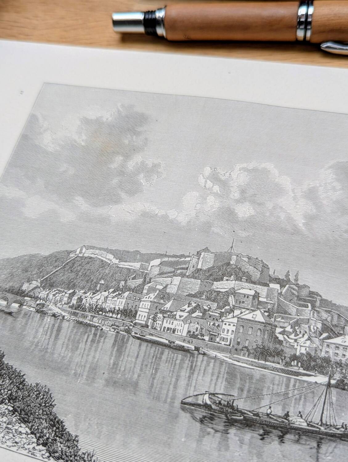 Namur, Belgium, Vintage engraving, 1879.