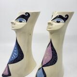 Pair of anthropomorphic vases Gabrielle Mackiewicz French 1970