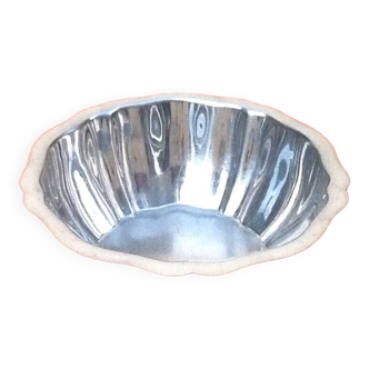 1970s Polylobed salad bowl LR (Letang Remy) 18/10 stainless steel Made in France