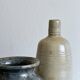 2 stoneware ceramics, vintage glazed stoneware vase