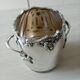 Silver metal flower spike vase
