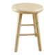 Vintage stool in cream white patinated wood