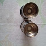Salt and pepper silver-plated metal