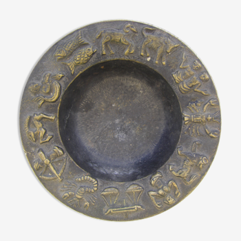 Bronze ashtray "the signs of the zodiac"