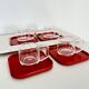 Vintage space age Set Espresso Cups, saucers and tray, Biesse, Italy, 70s
