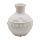 White ceramic amphora vase 21cm