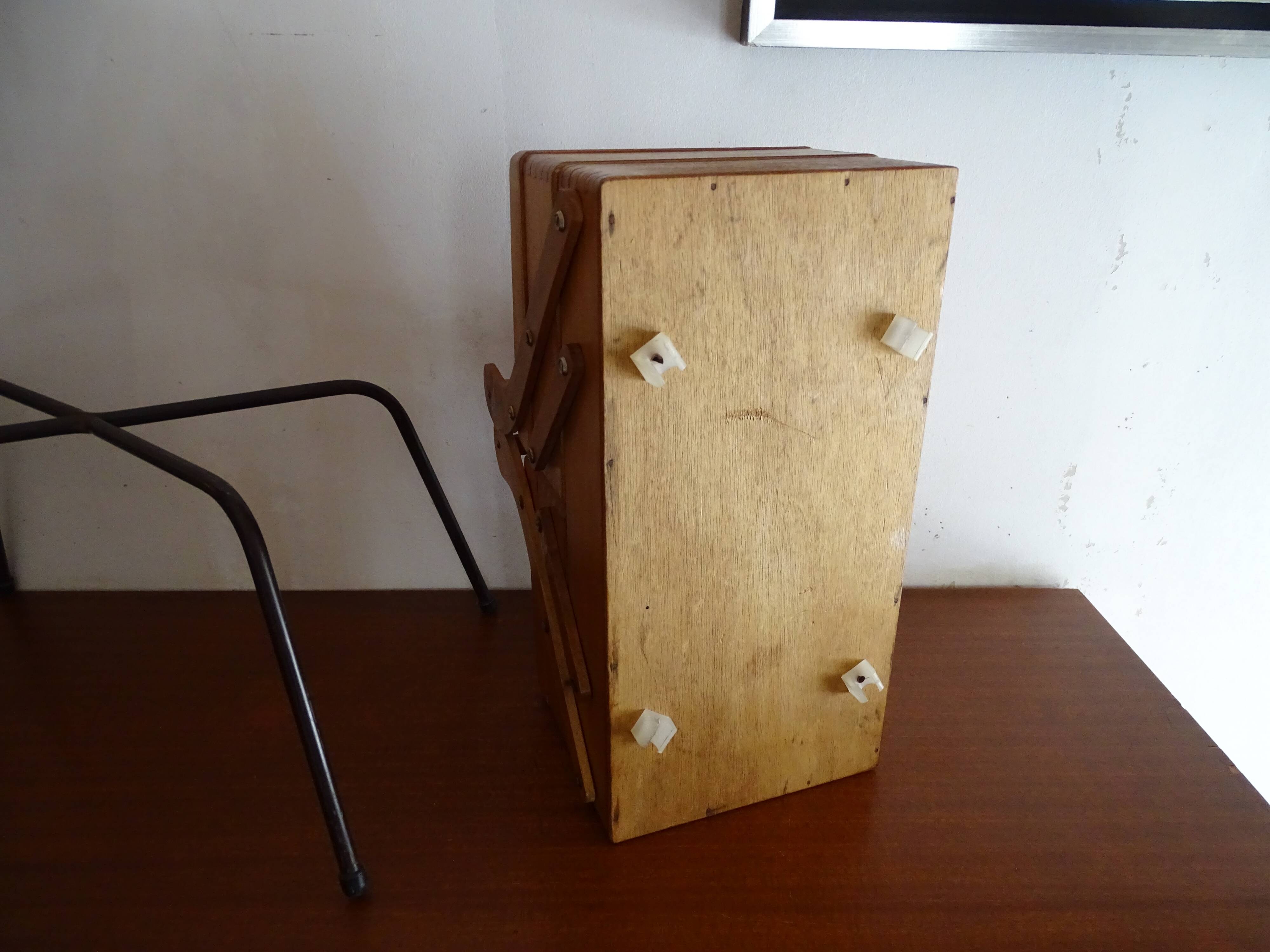 Vintage wood standing worker