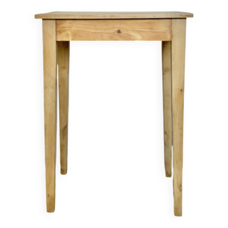 Small old table in country farmhouse style, renovated solid wood
