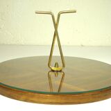 Wood and brass cheese board