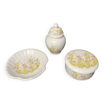 Old 3-piece porcelain toilet set from the 20th century