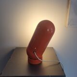 Vintage culbuto lamp in orange metal 1970s.