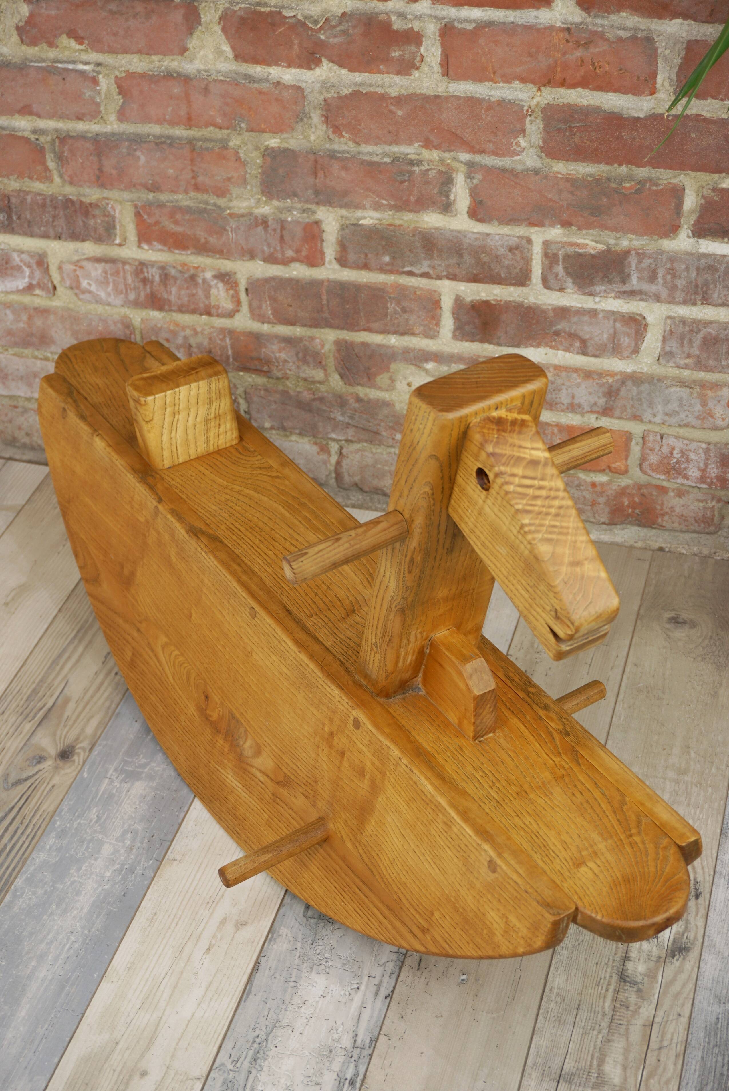 50s wooden rocking horse