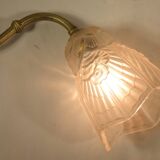 Brass and glass wall lamp from the 1920s