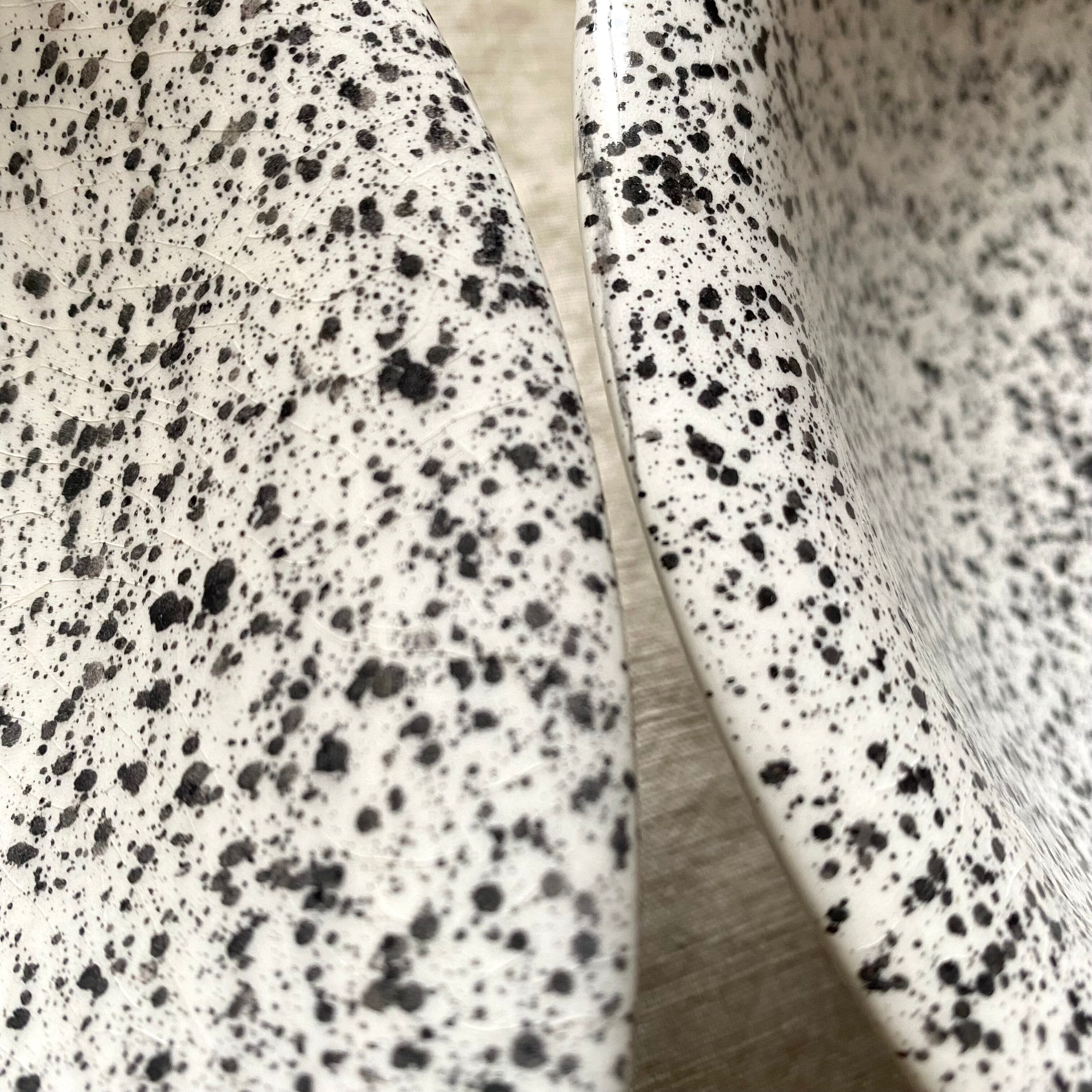 Black and white hollow plates 80s