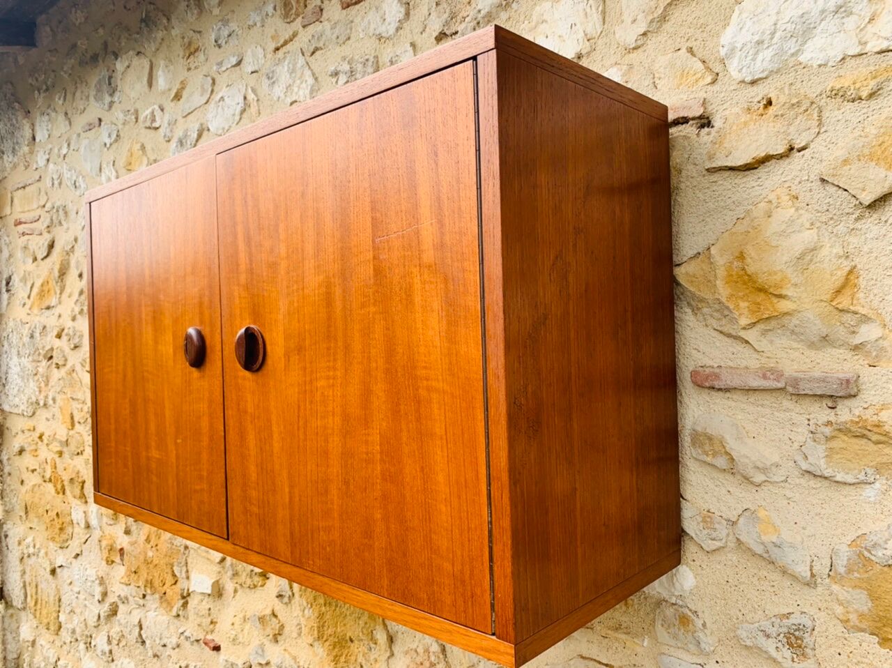 Teak storage cabinet, Scandinavian style, Circa 60's