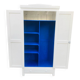Armoire ancienne parisienne blanche intérieur bleu majorelle