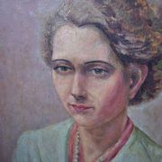 Lot of two oil portraits from the early 20th century by Laurent Delhief