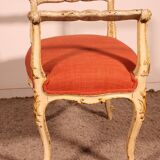 Small Polychrome Wooden Bench - 19th Century