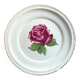 Decorative plate Harker with a red rose in the centre and a 22-carat gold border.