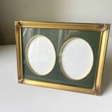 Cadre photo art deco en métal à double ouverture 17 cm x 13 cm
