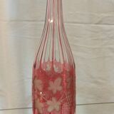 Old Baccarat crystal decanter with grape vine leaf decor