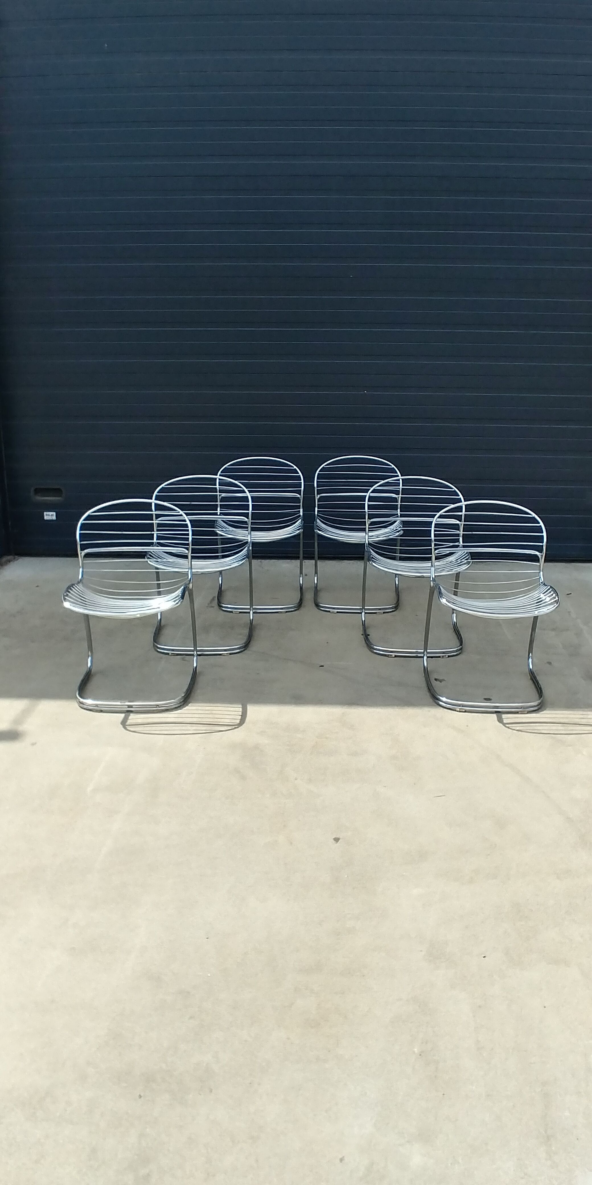 Lot of 6 Sabrina chairs by Gastone Rinaldi 1970