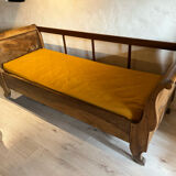 Walnut boat sofa 1950