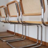 4 chairs cannage and chrome