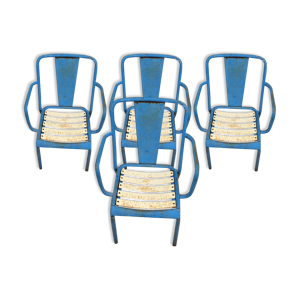 Suite de 4 fauteuils Tolix