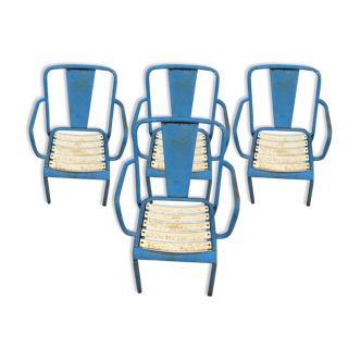 Suite de 4 fauteuils Tolix