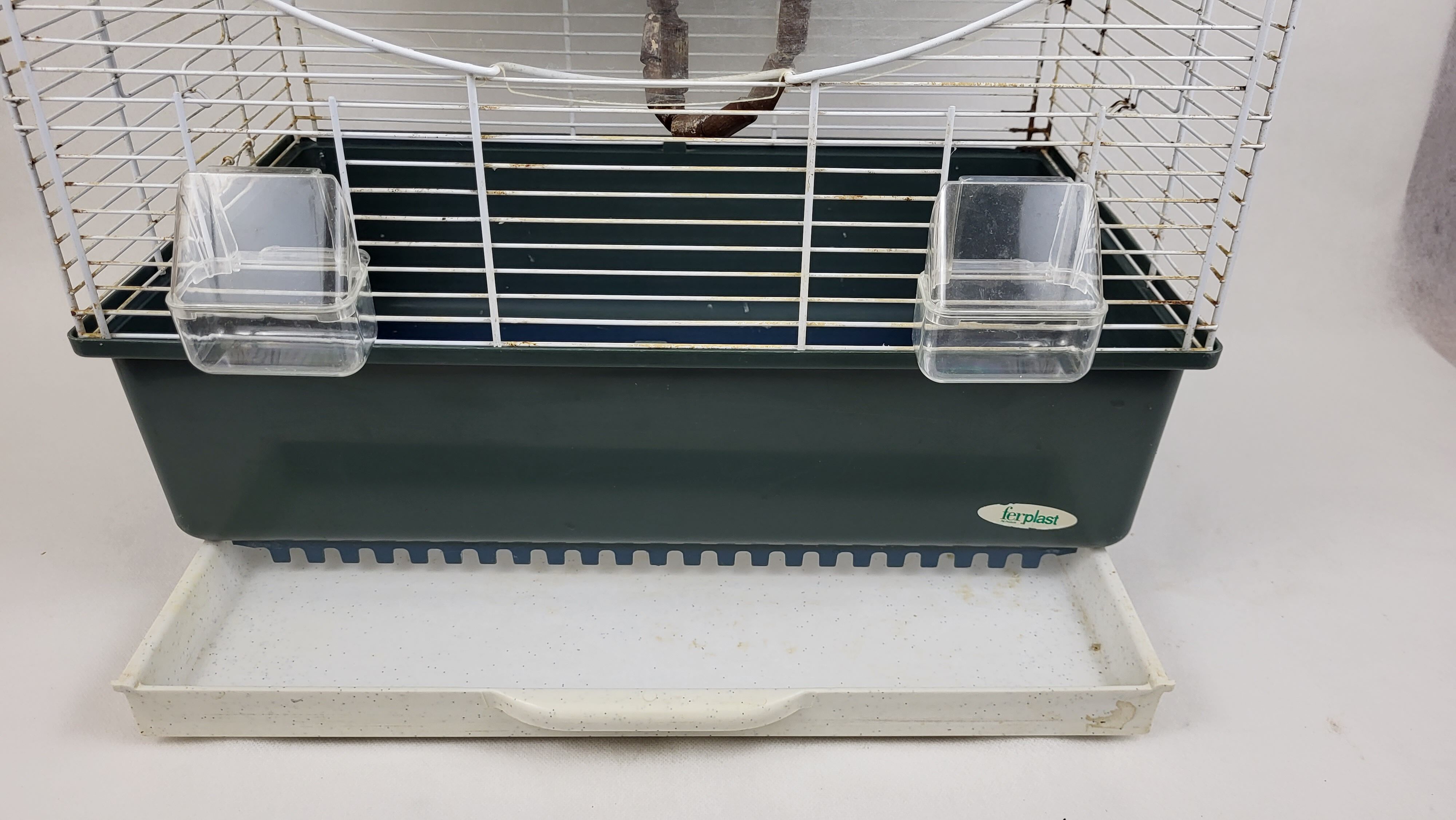 Vintage free standing bird cage