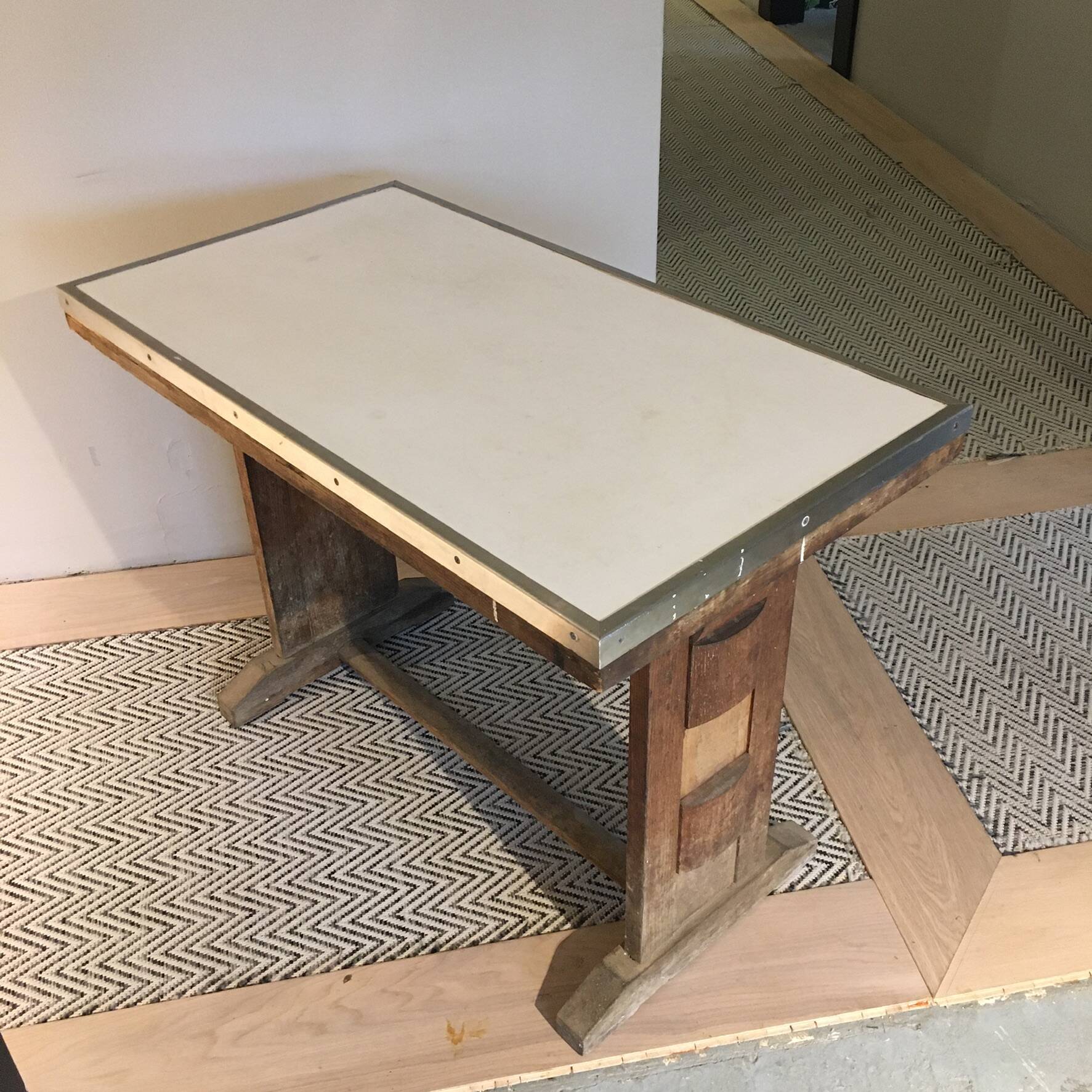 Wood and Formica bistro table