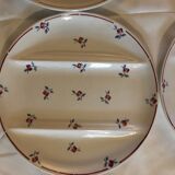 Set of 4 plates with asparagus Digoin Sarreguemines model amazone