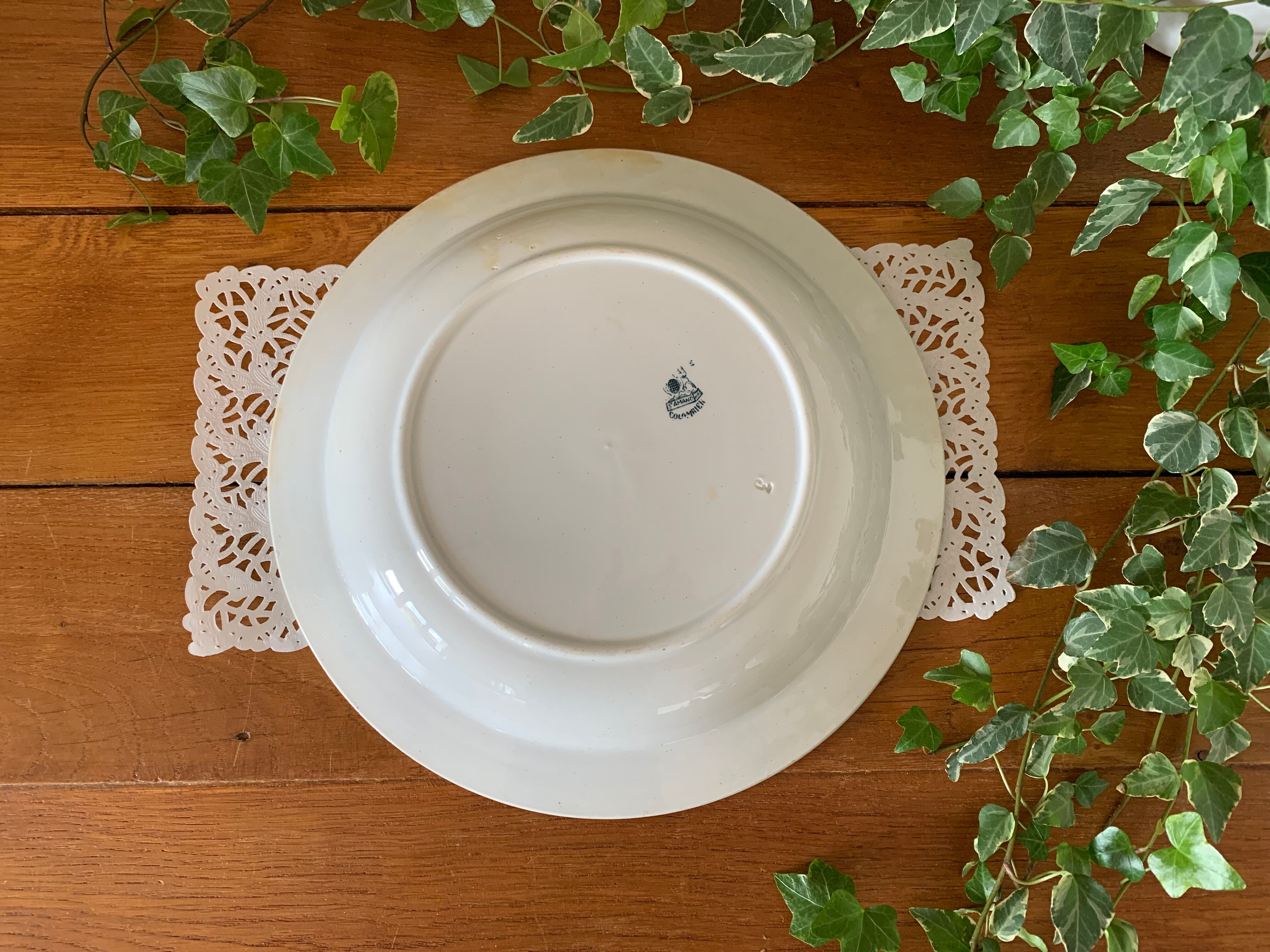 Old earthenware salad bowl from Saint Amand (North)