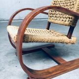 Rope Lounge Chair by Adrien Audoux & Frida Minet for Vibo Vesoul, France, 1940s