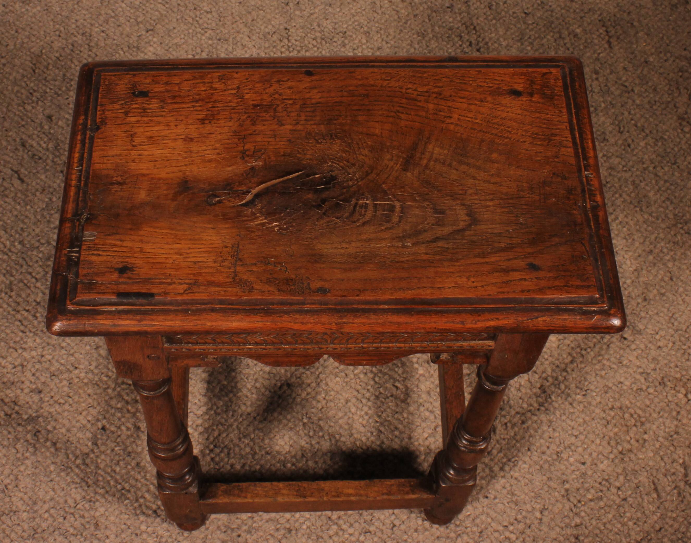 Early 17th Century Oak Jointstool