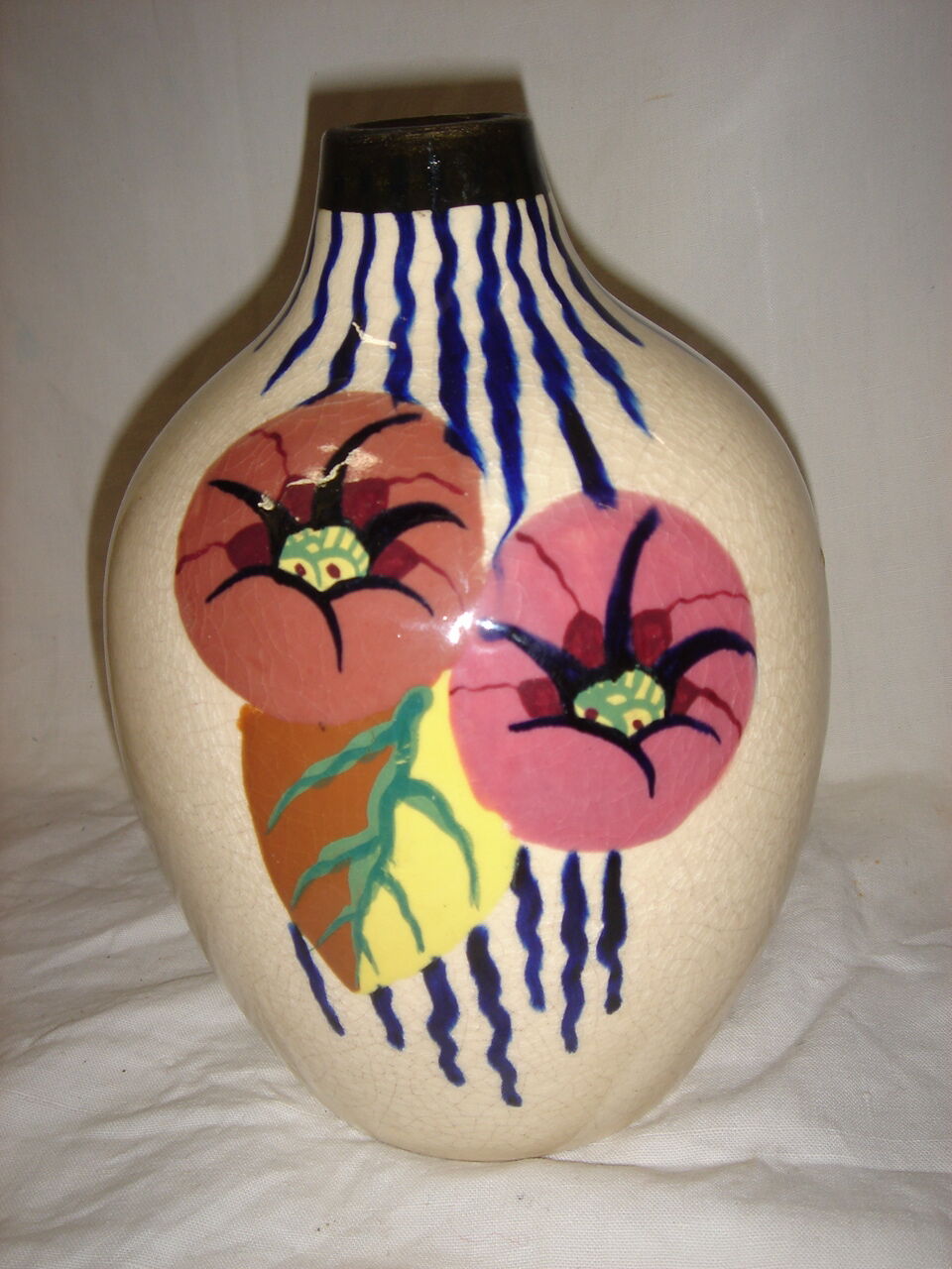 Pair of Louis Dage Art Deco vases circa 1930s