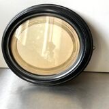Antique black wooden oval frame   frame  21.5 cm x 23 cm