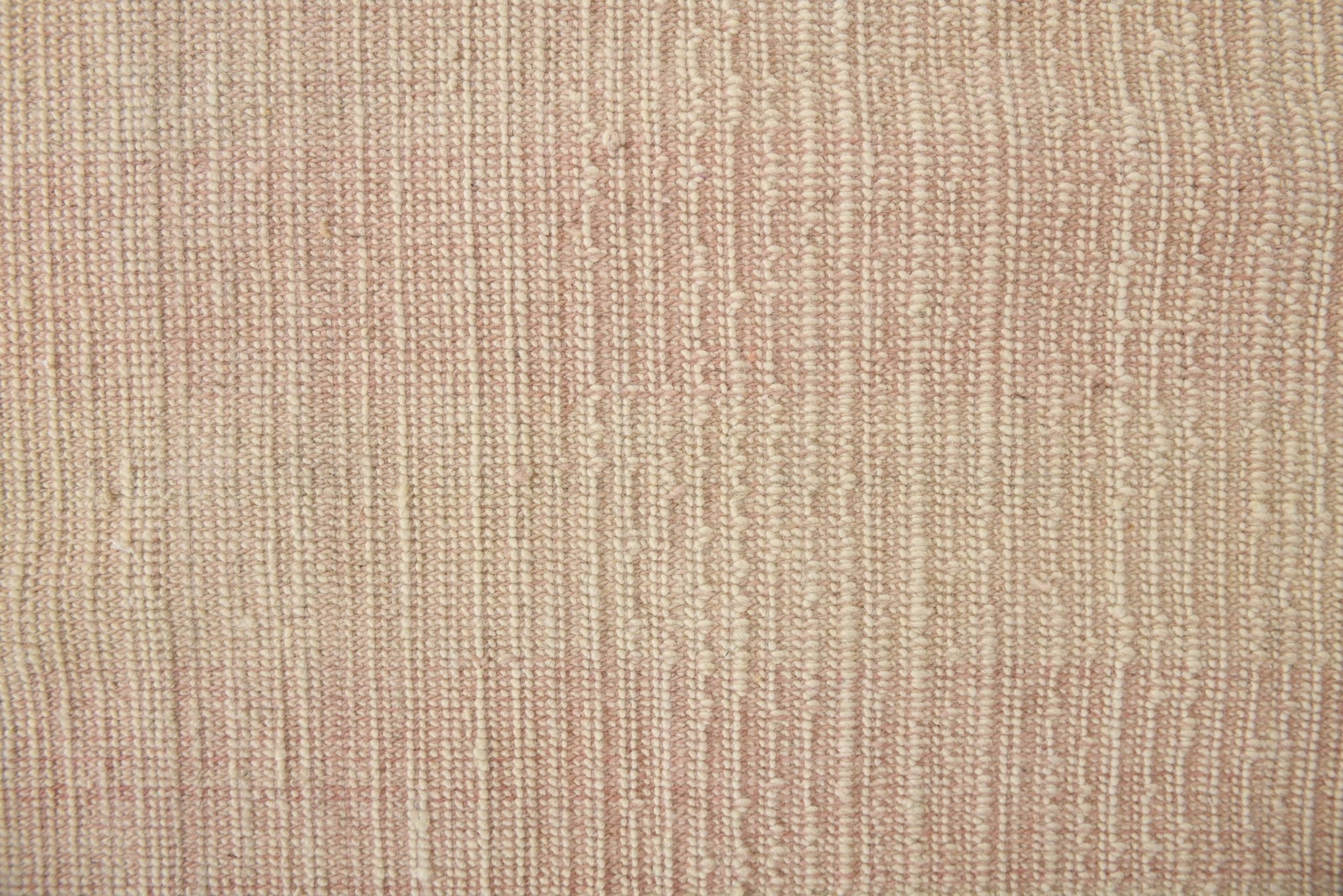 Tapis Kilim en jute et laine rose clair fait main
