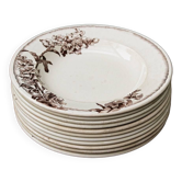 Lot de 11 assiettes creuses Jules Vieillard