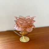 Vintage pink glass paste table lamp